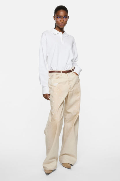 Acne Studios Polo shirt with white 1996 logo - White