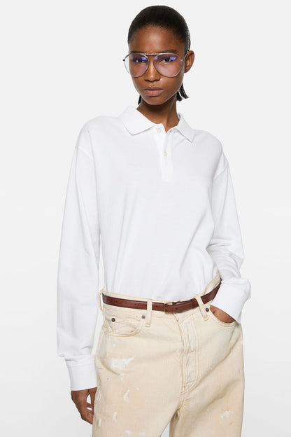 Acne Studios Polo shirt with white 1996 logo - White