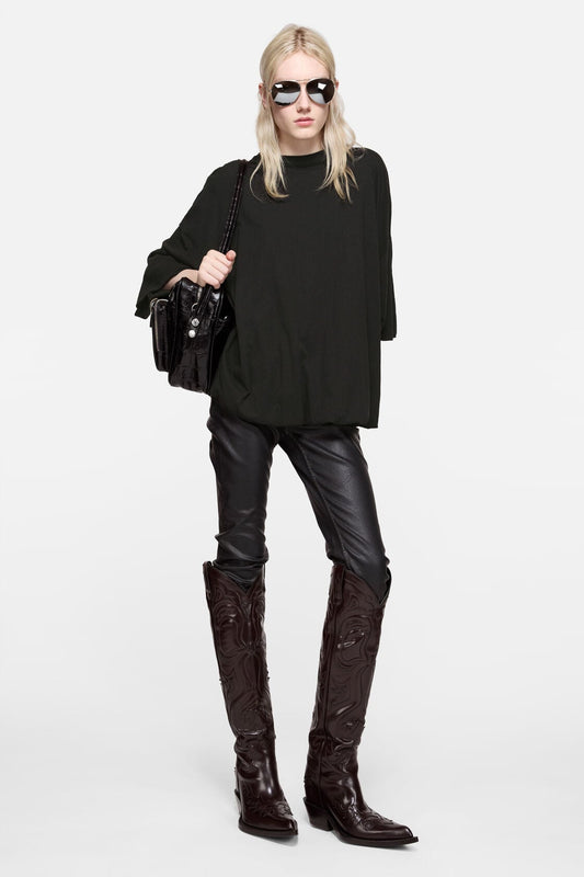 Acne Studios Gathered logo t-shirt - Black