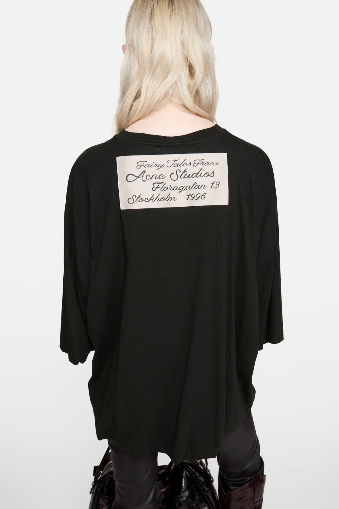 Acne Studios Gathered logo t-shirt - Black