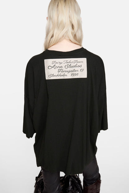 Acne Studios Gathered logo t-shirt - Black