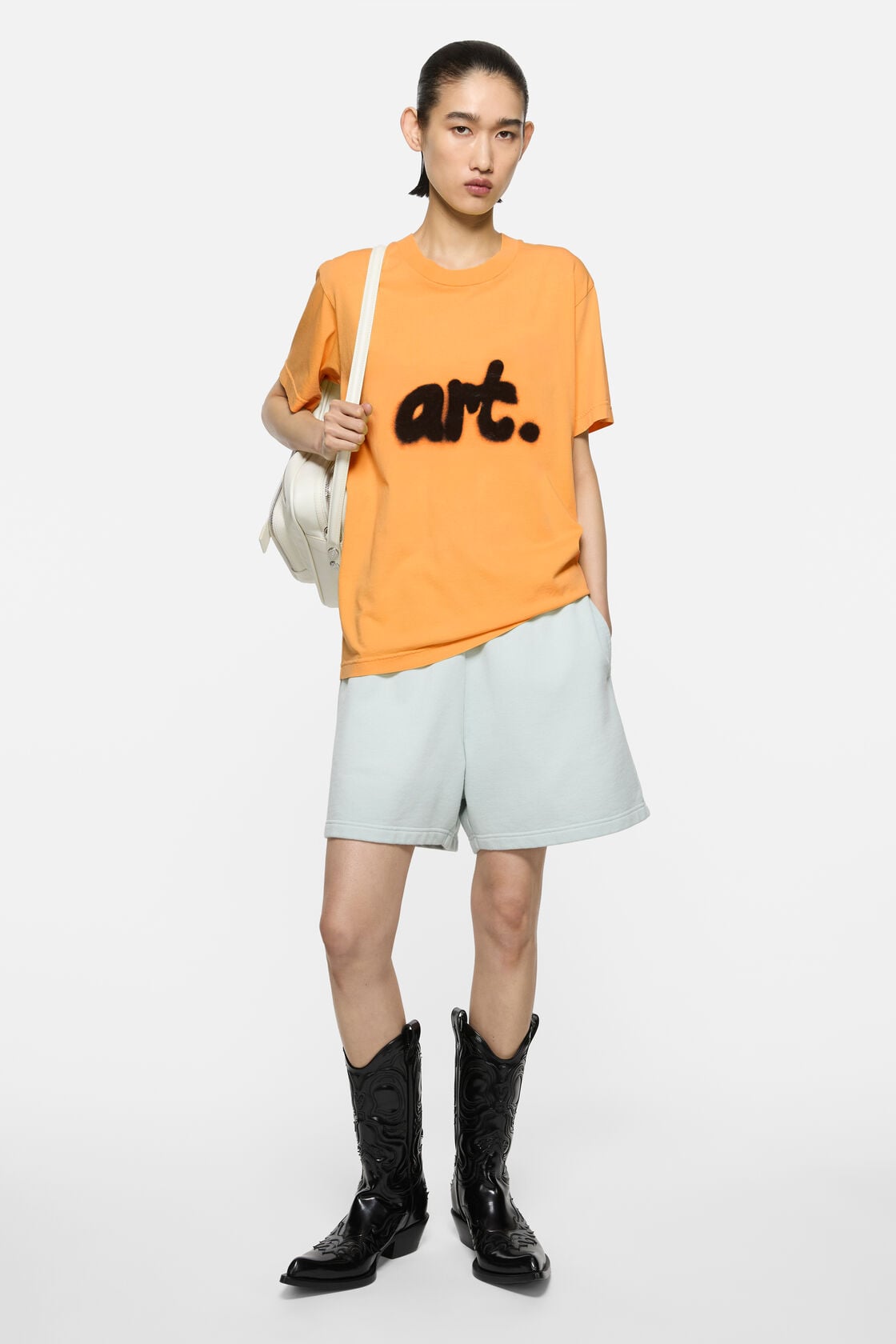 Acne Studios Sprayed graphic t-shirt - Saffron Yellow
