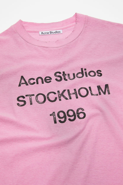 Acne Studios Sprayed logo t-shirt - Cotton candy pink