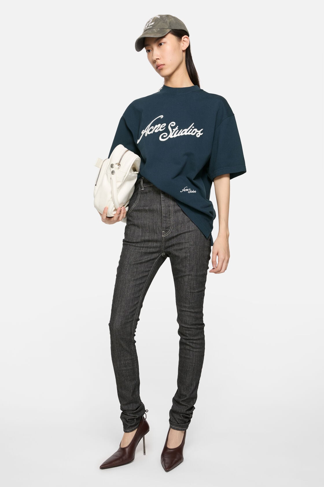 Acne Studios Embroidered logo t-shirt - Deep blue