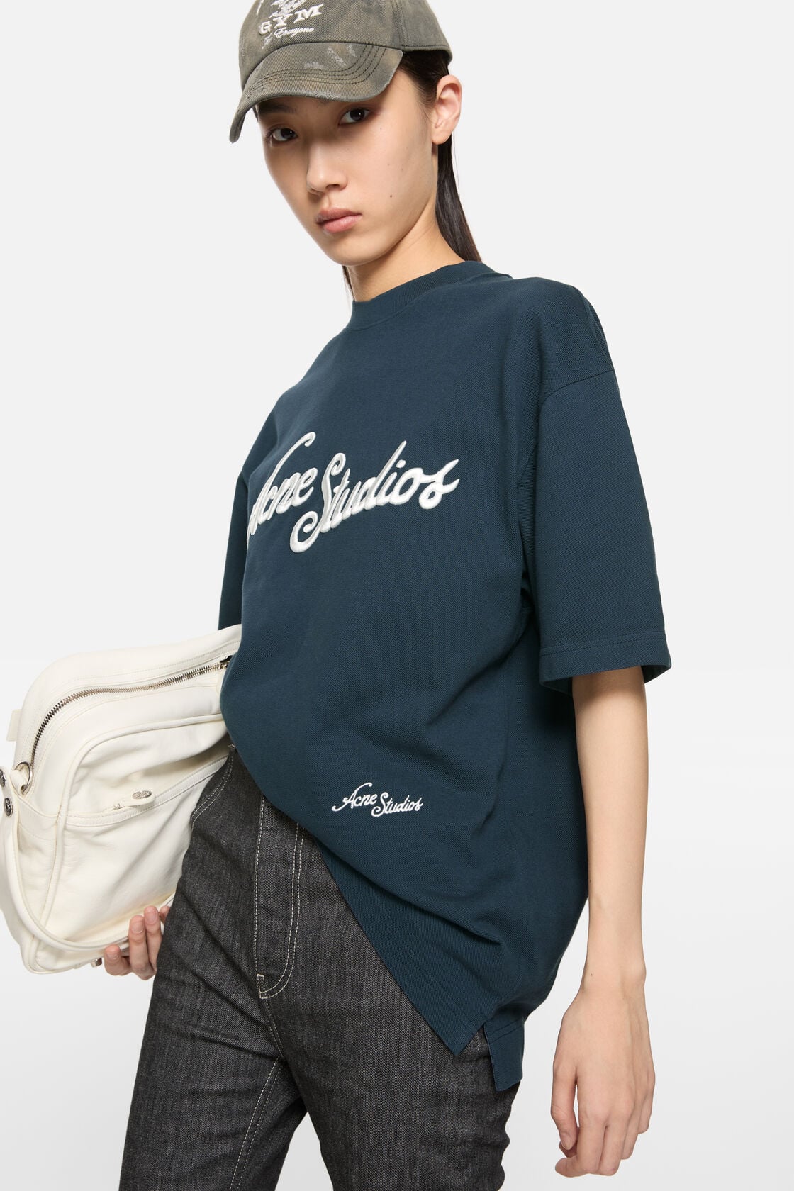 Acne Studios Embroidered logo t-shirt - Deep blue
