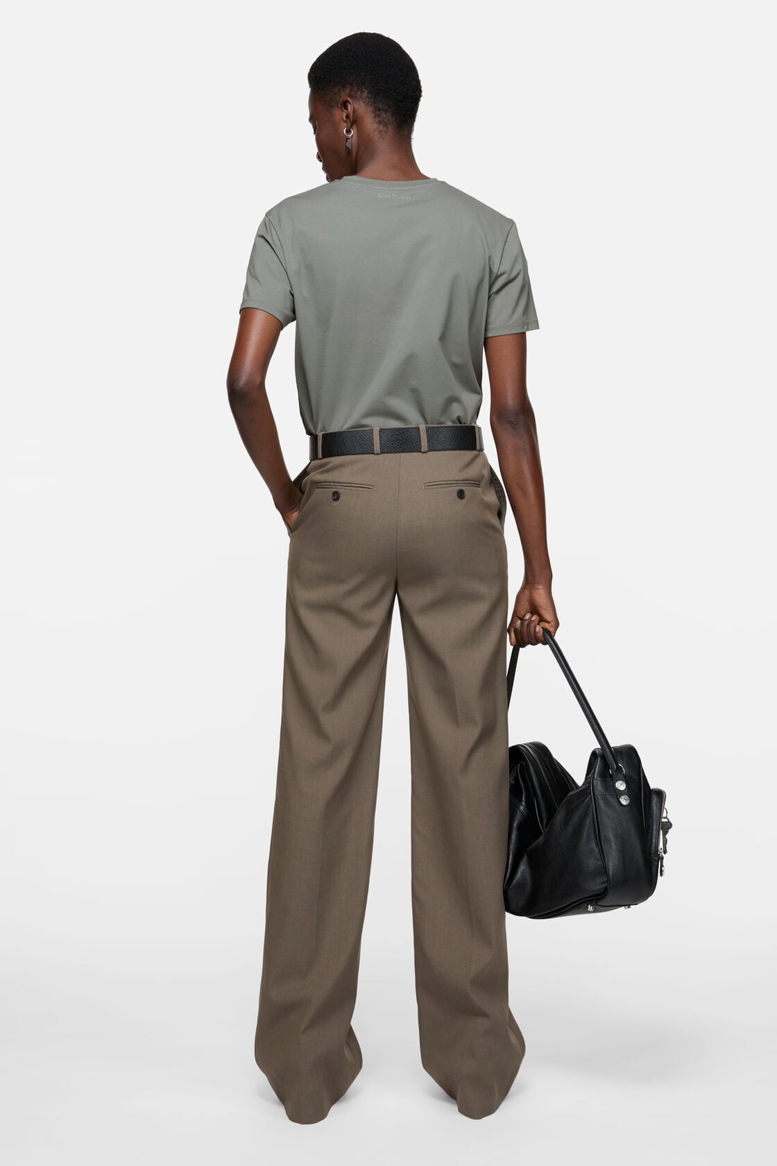 Acne Studios T-shirt - regular fit - Stone grey