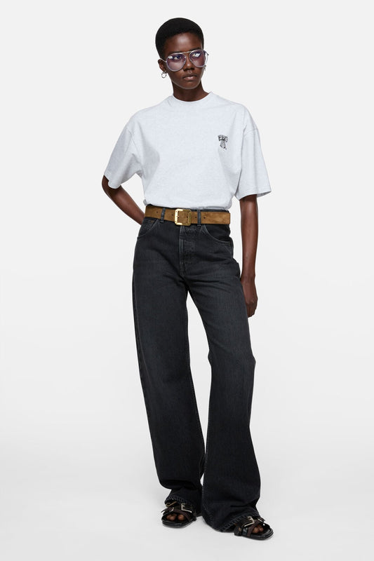 Acne Studios Bow logo t-shirt - Pale Grey Melange