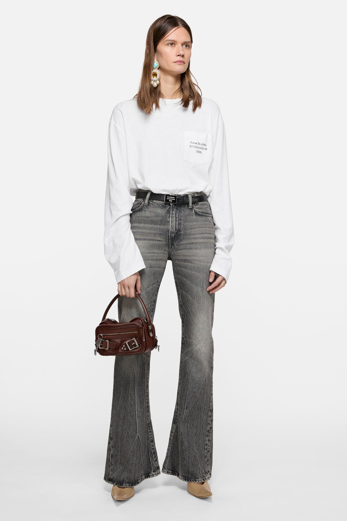 Acne Studios Sprayed 1996 logo t-shirt - Optic White