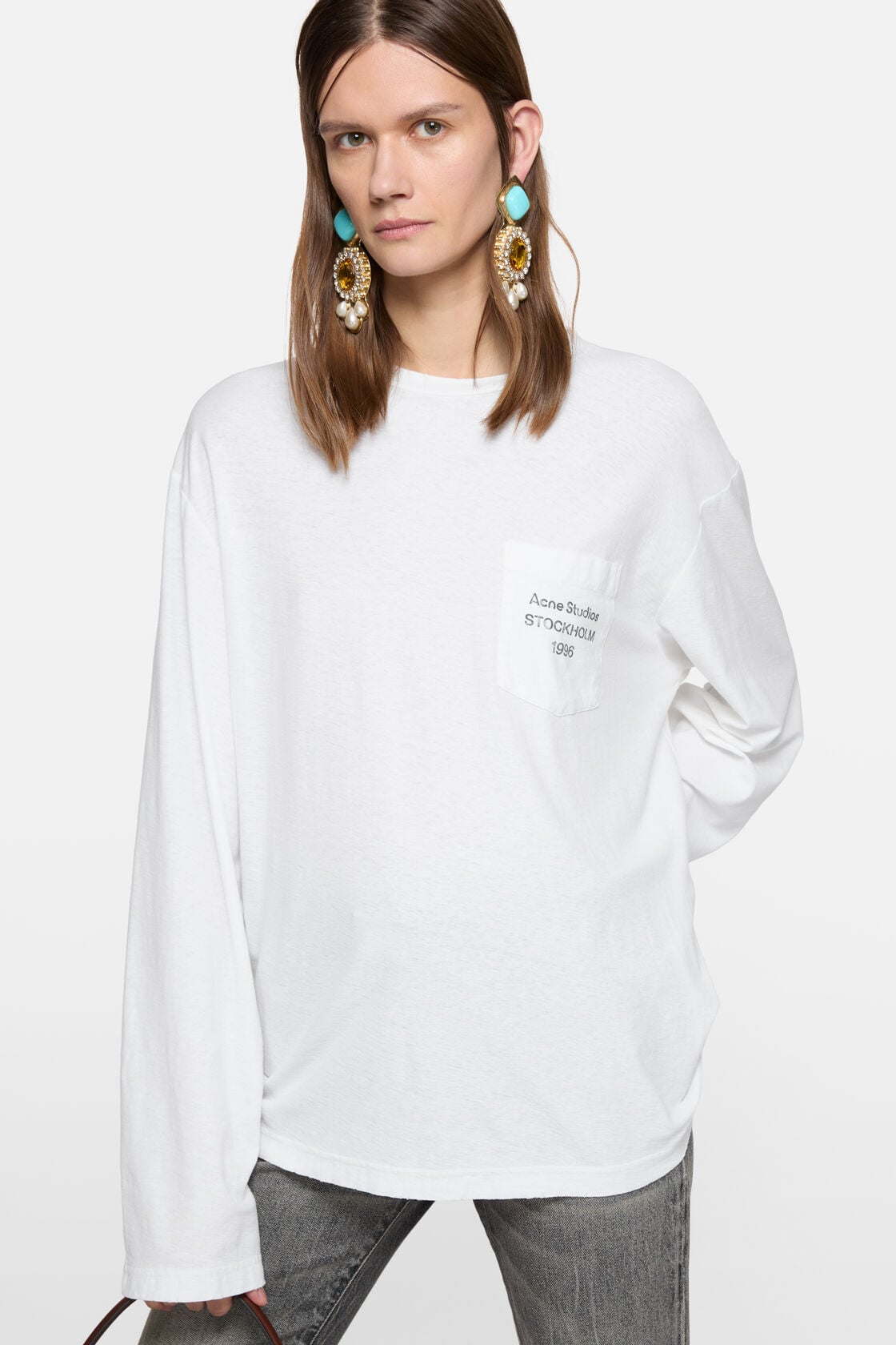 Acne Studios Sprayed 1996 logo t-shirt - Optic White