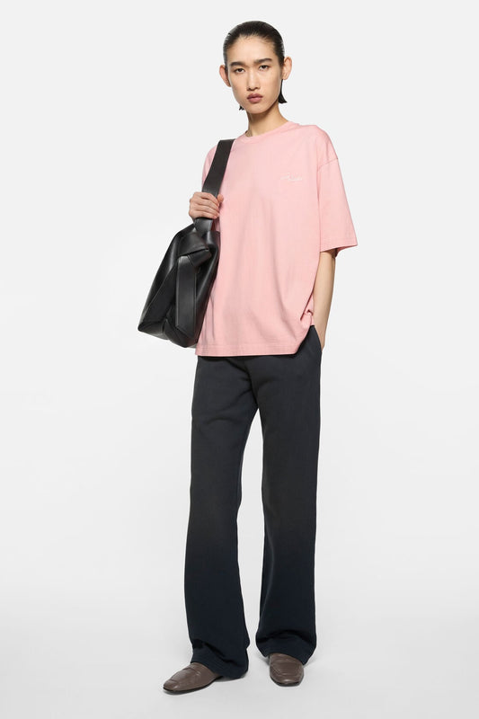 Acne Studios Jersey t-shirt with logo - Faded pink