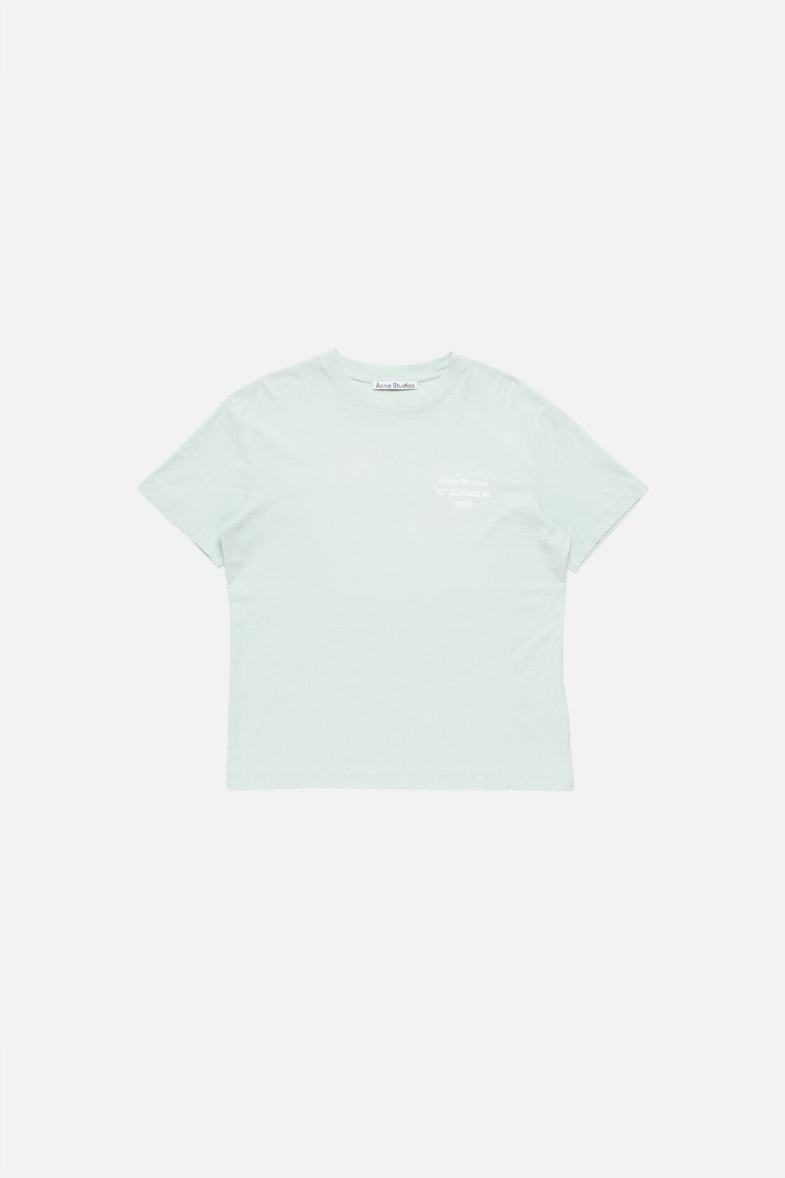 Acne Studios Distressed logo t-shirt - Pale mint