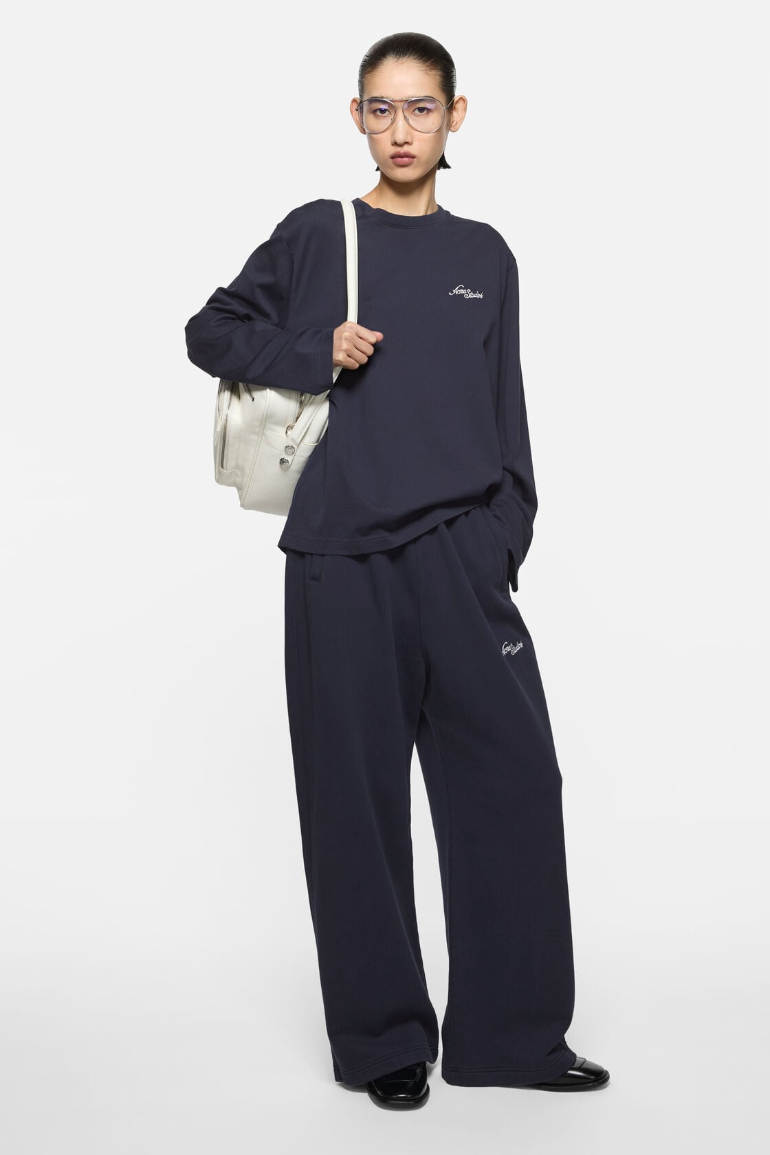 Acne Studios Jersey t-shirt with logo - Dark navy