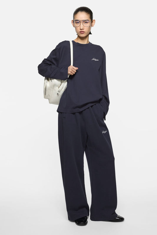 Acne Studios Jersey t-shirt with logo - Dark navy
