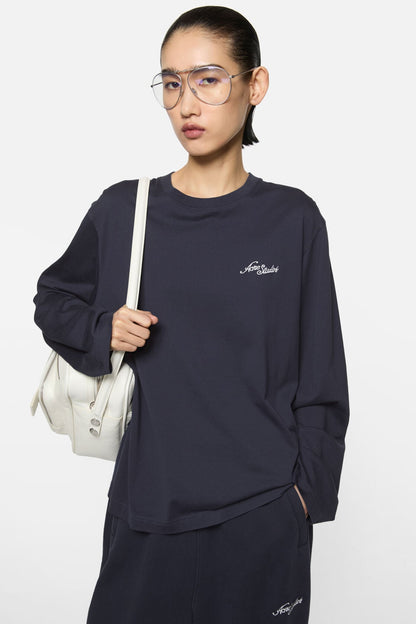 Acne Studios Jersey t-shirt with logo - Dark navy