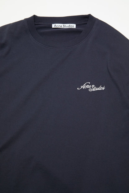 Acne Studios Jersey t-shirt with logo - Dark navy