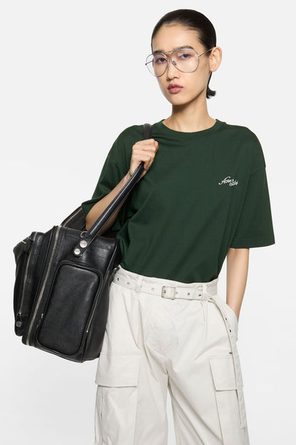 Acne Studios Jersey t-shirt with logo - Dark green