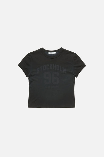 Acne Studios Fitted logo t-shirt - Faded blue