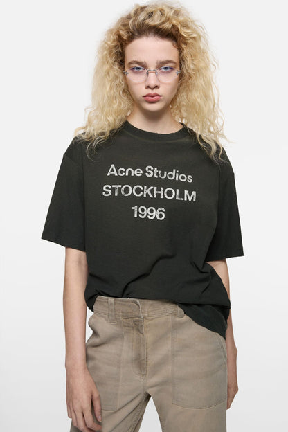 Acne Studios Sprayed logo t-shirt - Faded black