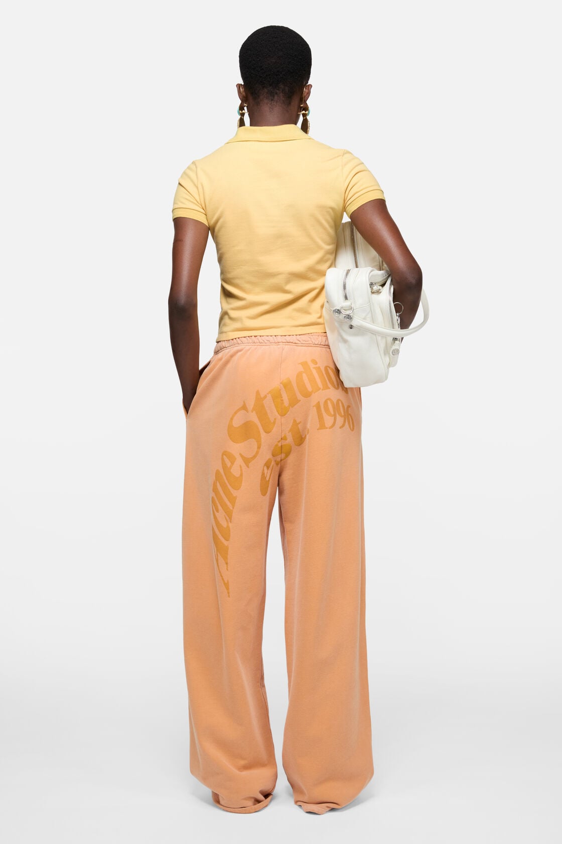 Acne Studios Sprayed polo t-shirt - Warm yellow