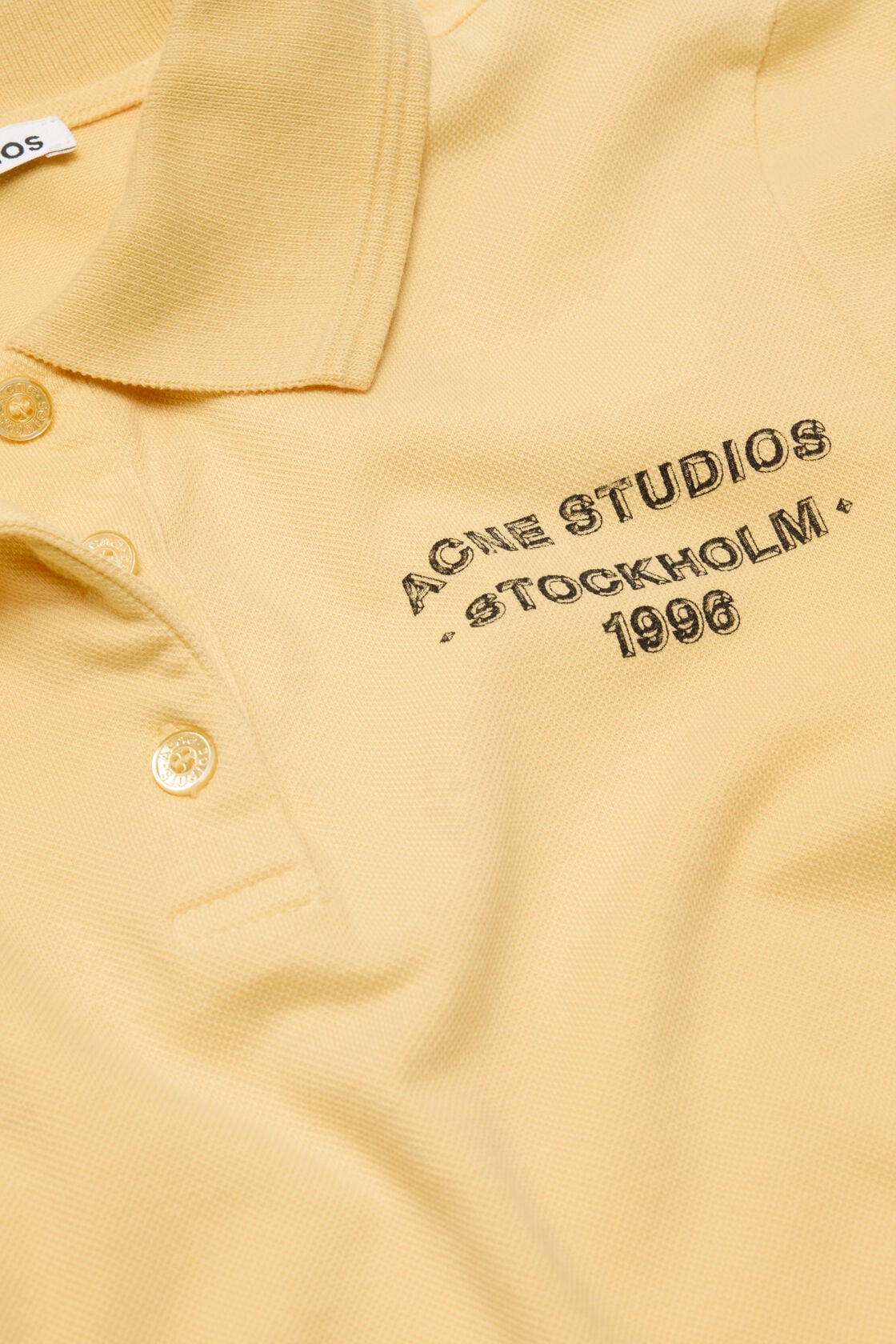 Acne Studios Sprayed polo t-shirt - Warm yellow