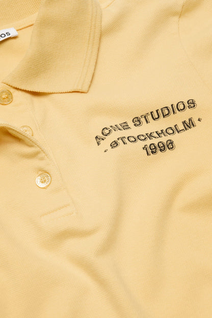 Acne Studios Sprayed polo t-shirt - Warm yellow