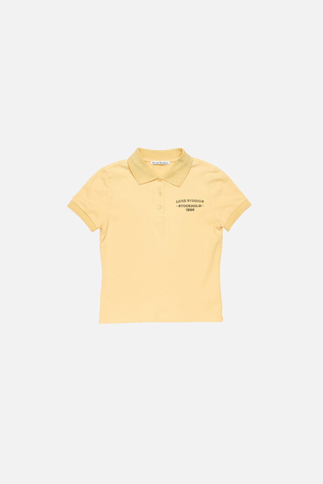 Acne Studios Sprayed polo t-shirt - Warm yellow