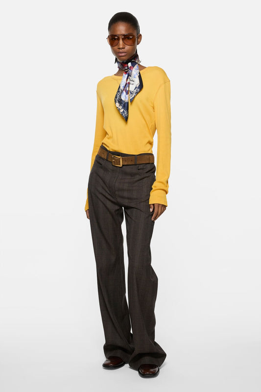 Acne Studios Sprayed logo t-shirt - Mustard yellow