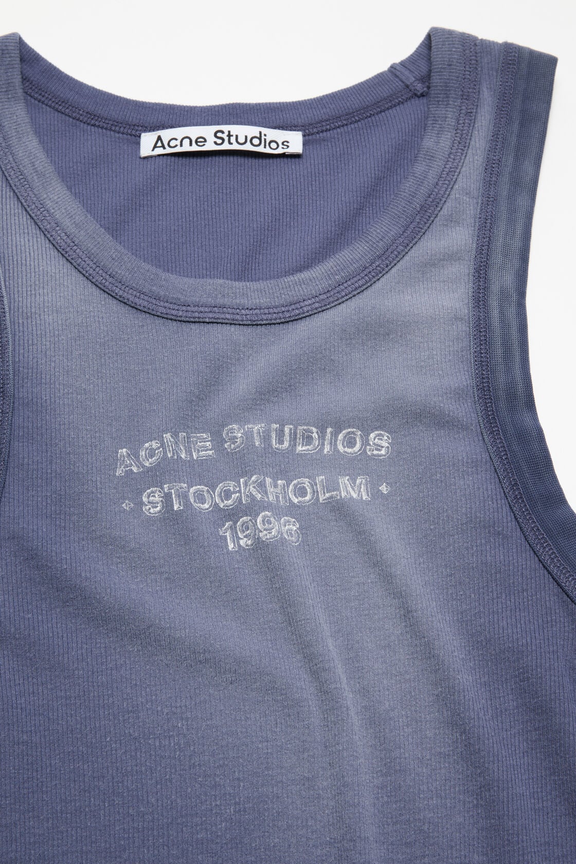 Acne Studios Sprayed logo tank top - Navy