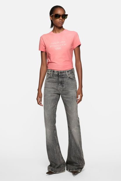 Acne Studios Fitted logo t-shirt - Tango pink