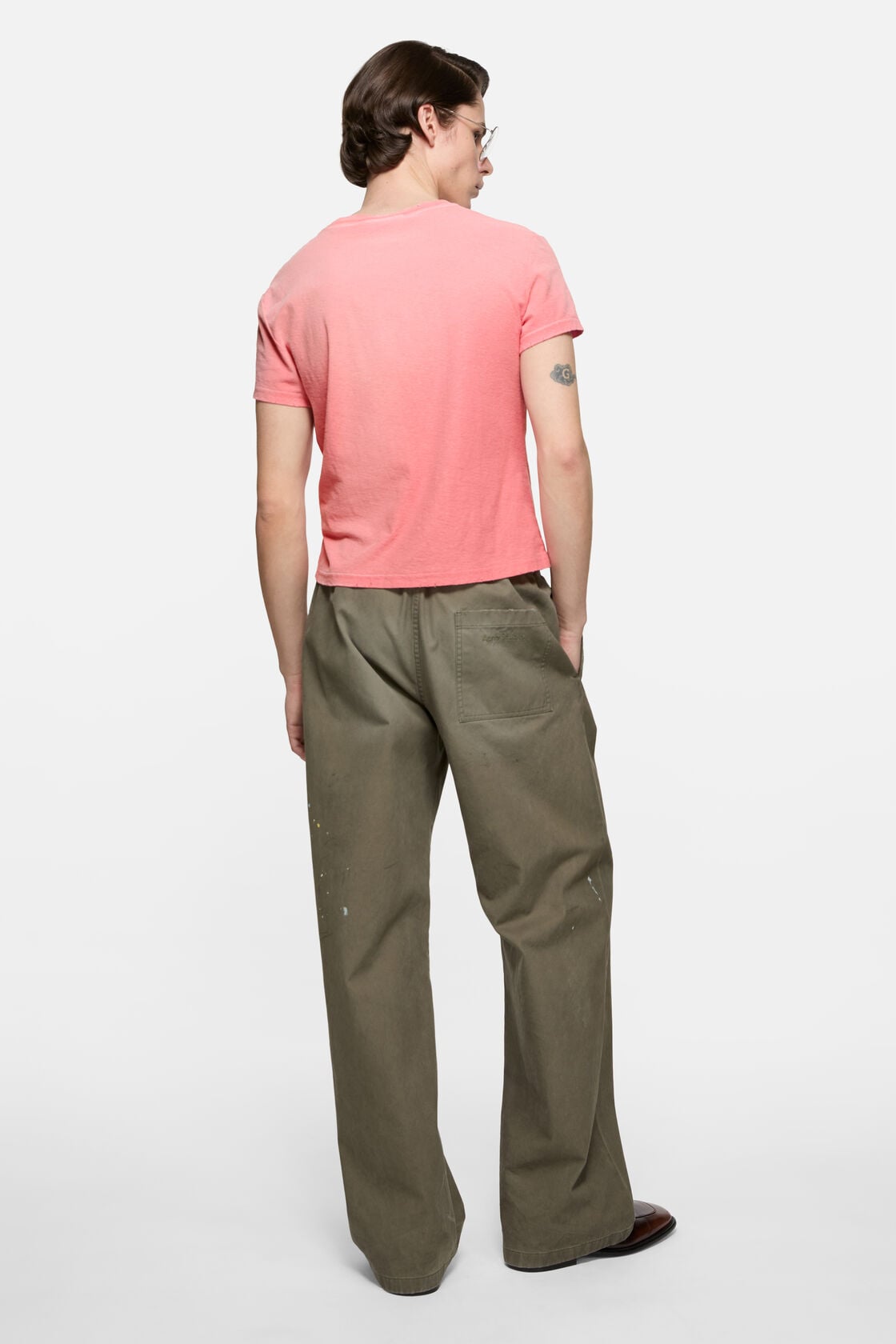 Acne Studios Fitted logo t-shirt - Tango pink