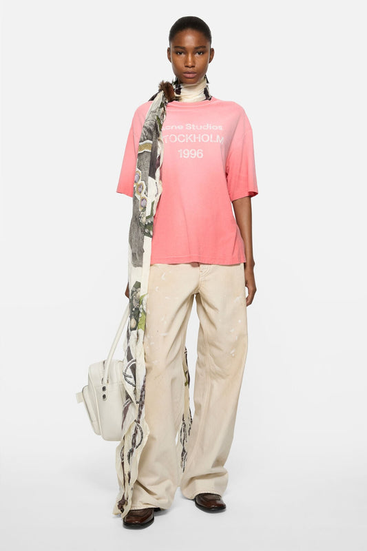 Acne Studios Sprayed logo t-shirt - Tango pink