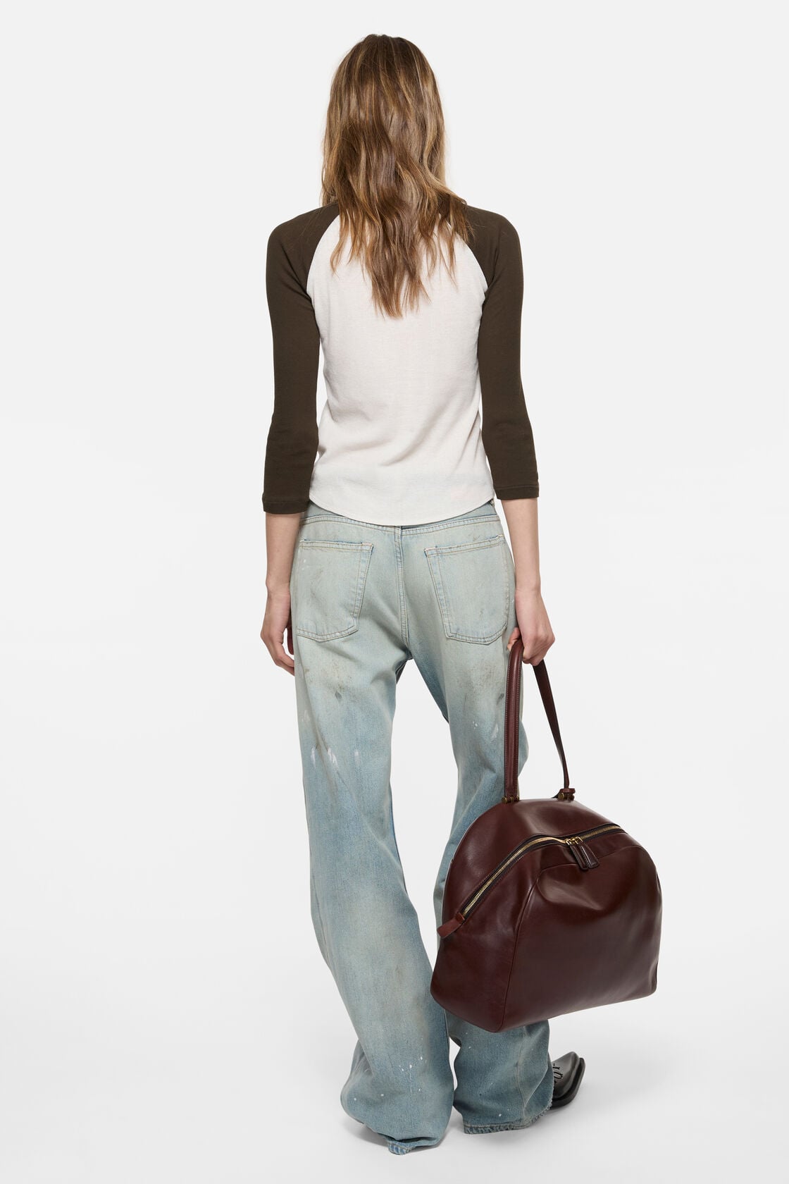 Acne Studios Jersey t-shirt with logo - Beige/brown