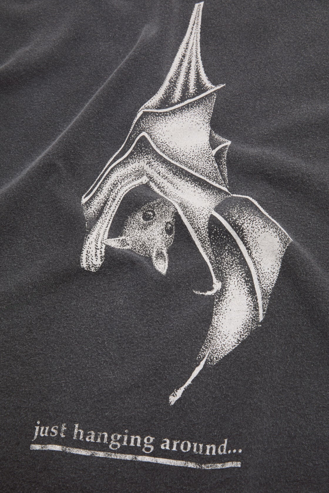 Acne Studios Graphic bat t-shirt - Faded black