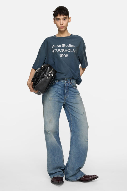 Acne Studios Sprayed logo t-shirt - Deep blue