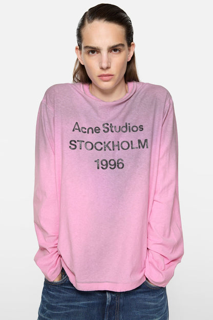 Acne Studios Sprayed 1996 logo t-shirt - Cotton candy pink