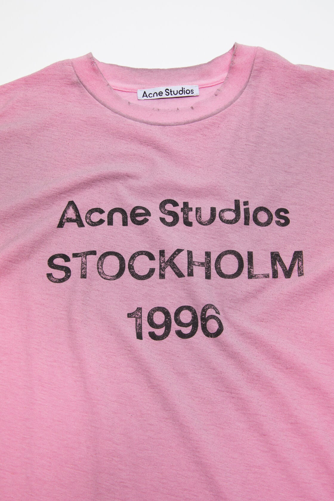 Acne Studios Sprayed 1996 logo t-shirt - Cotton candy pink