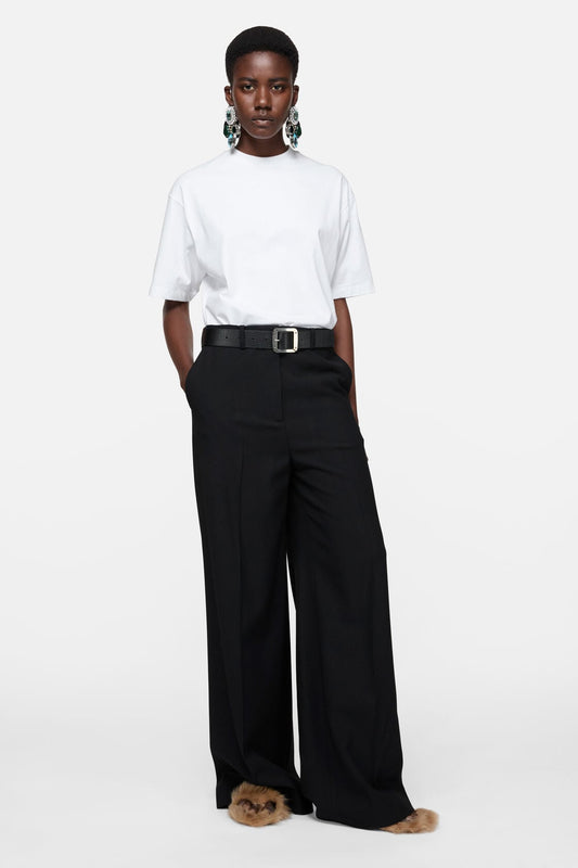 Acne Studios Satin logo t-shirt - relaxed - Optic White