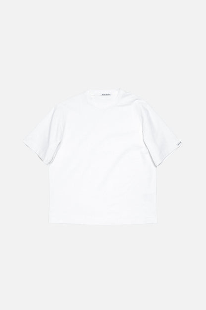 Acne Studios Satin logo t-shirt - relaxed - Optic White