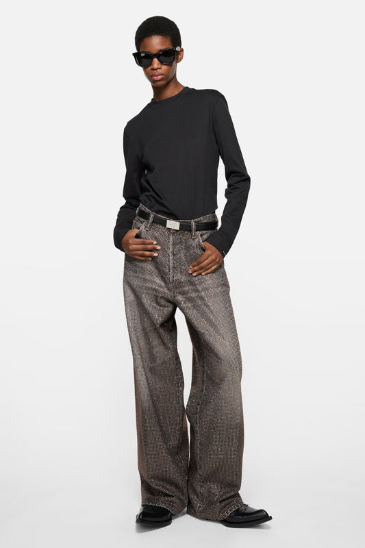 Acne Studios Satin label t-shirt - regular - Black