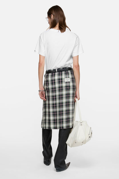 Acne Studios Satin label v-neck t-shirt - Optic White