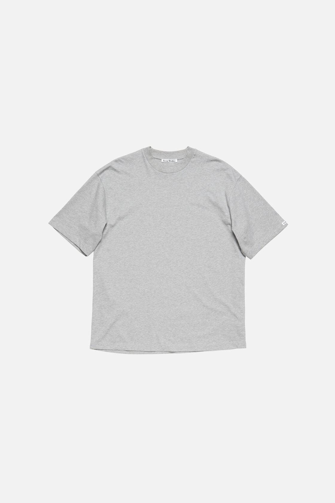 Acne Studios Satin logo t-shirt - relaxed - Grey Melange