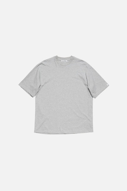 Acne Studios Satin logo t-shirt - relaxed - Grey Melange