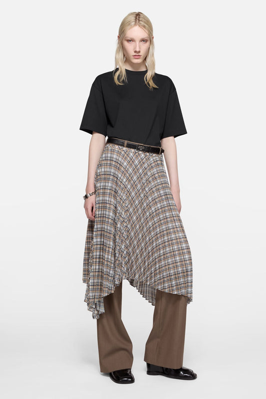 Acne Studios Satin logo t-shirt - relaxed - Black