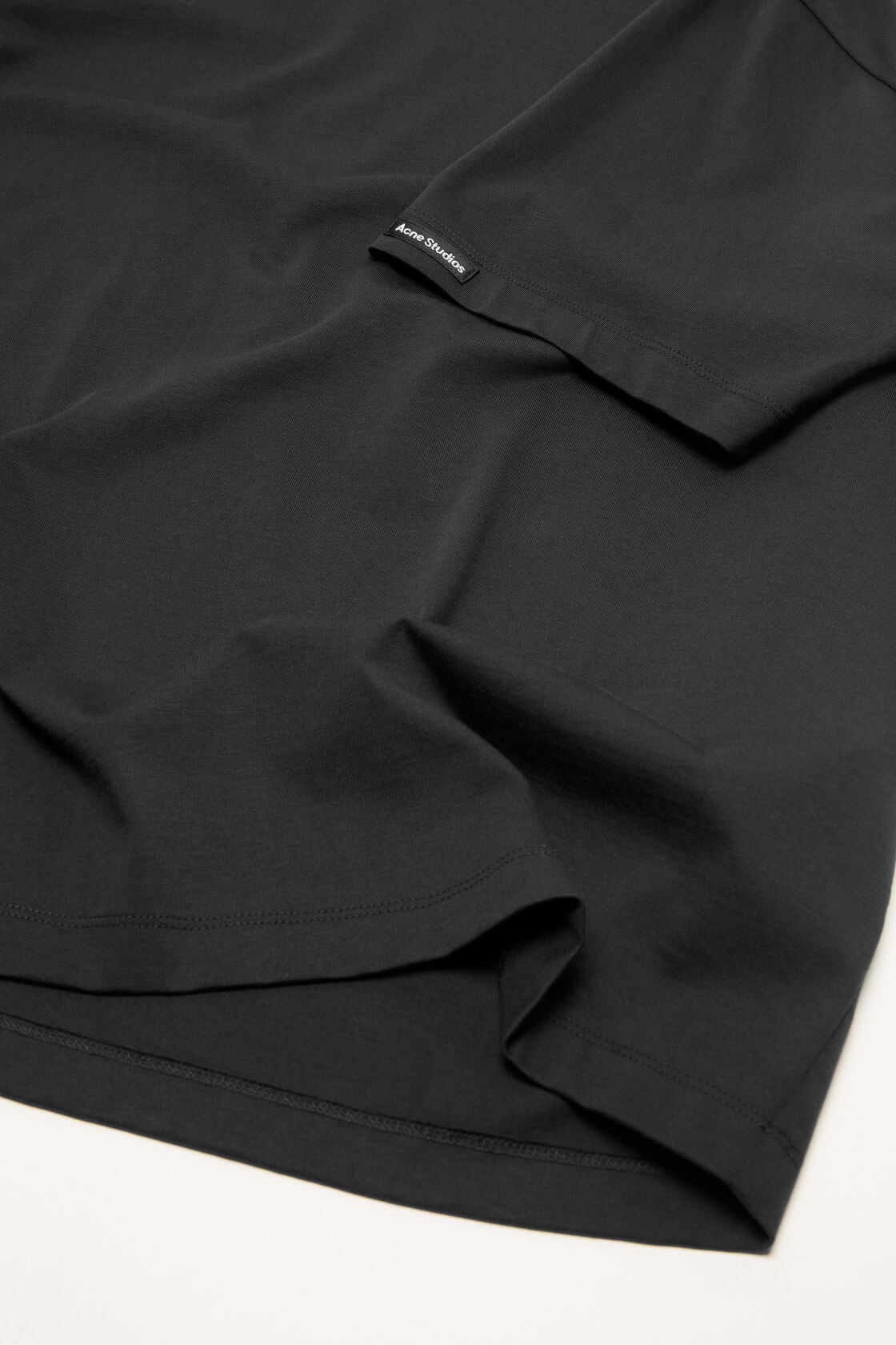 Acne Studios Satin logo t-shirt - relaxed - Black