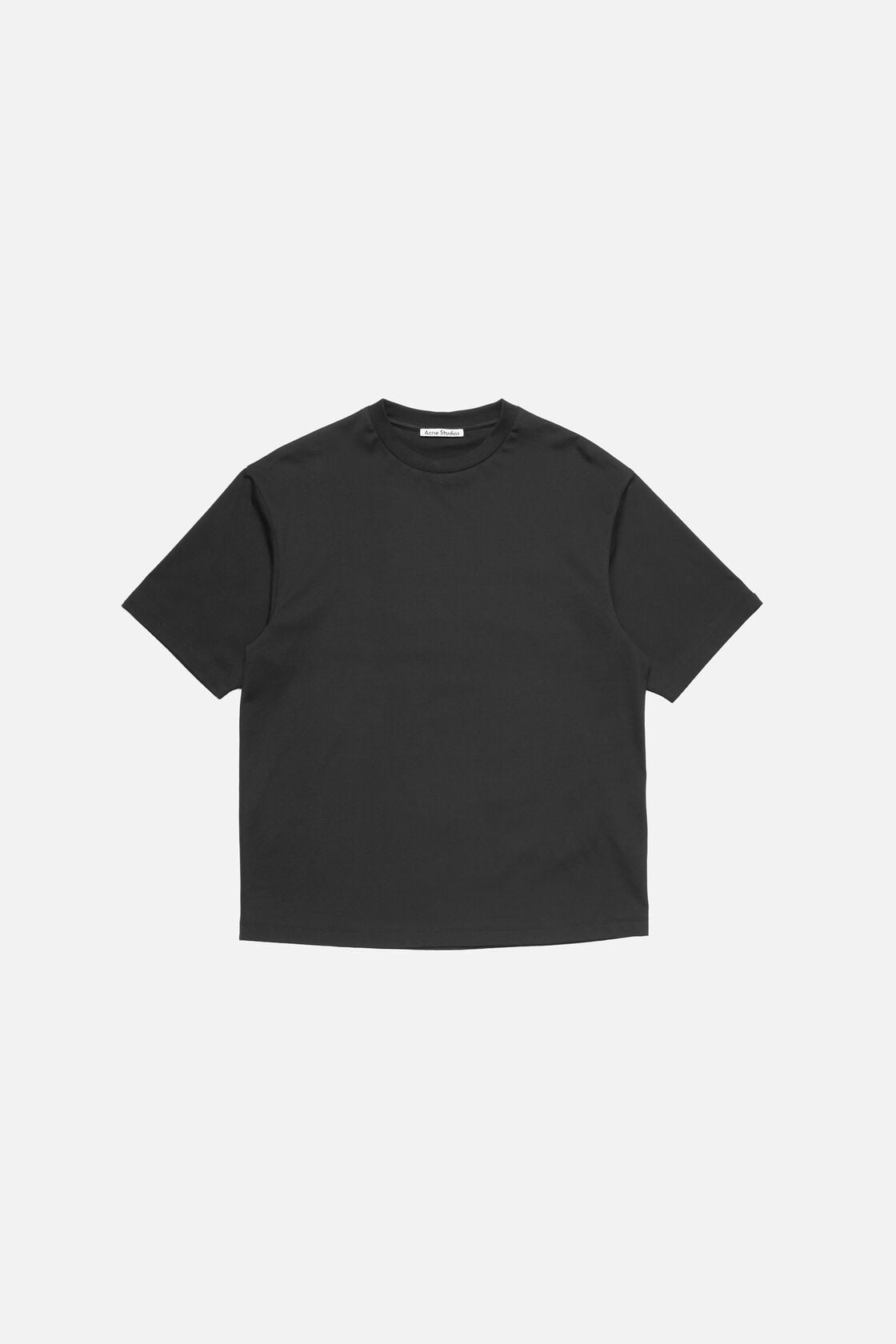 Acne Studios Satin logo t-shirt - relaxed - Black