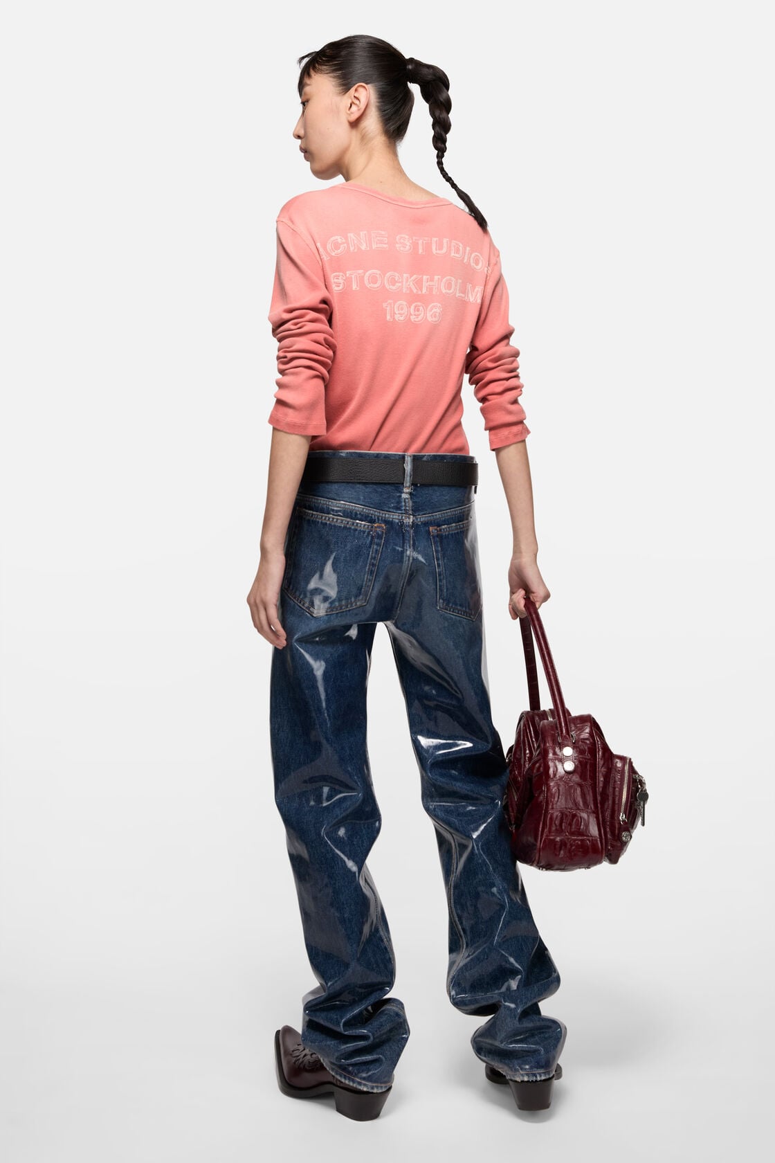Acne Studios Sprayed logo t-shirt - Red