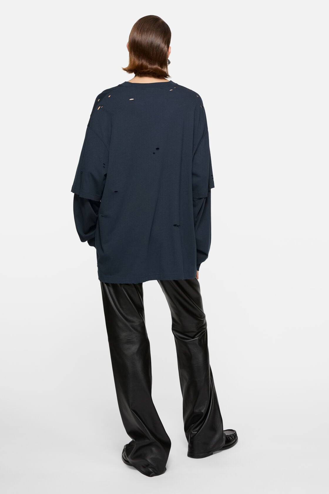 Acne Studios Layered logo t-shirt - Dark navy