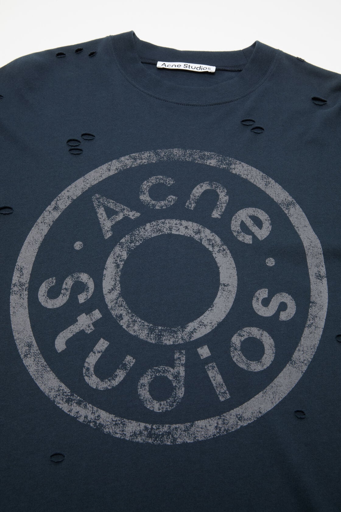 Acne Studios Layered logo t-shirt - Dark navy
