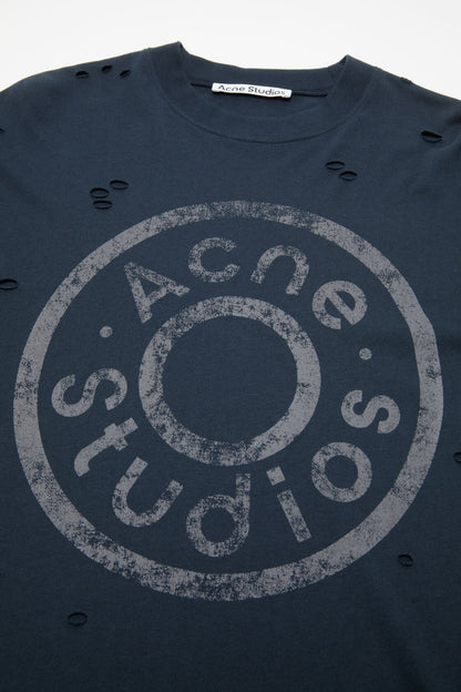 Acne Studios Layered logo t-shirt - Dark navy