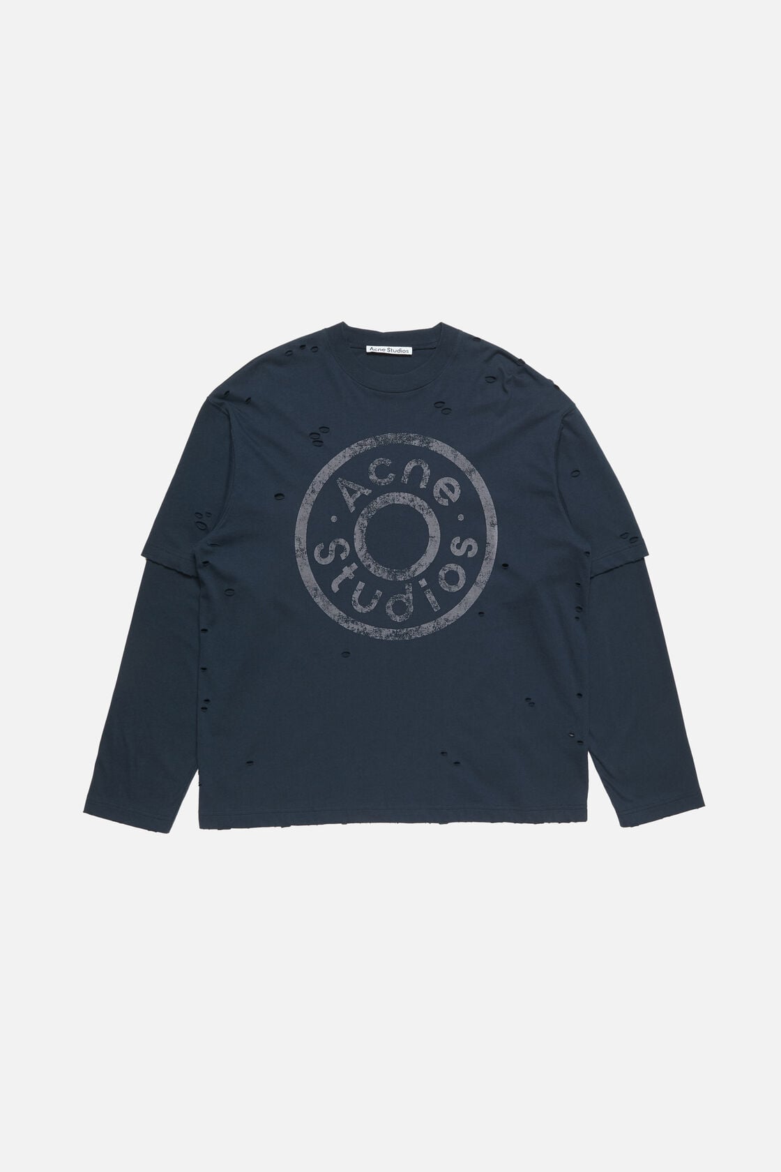Acne Studios Layered logo t-shirt - Dark navy